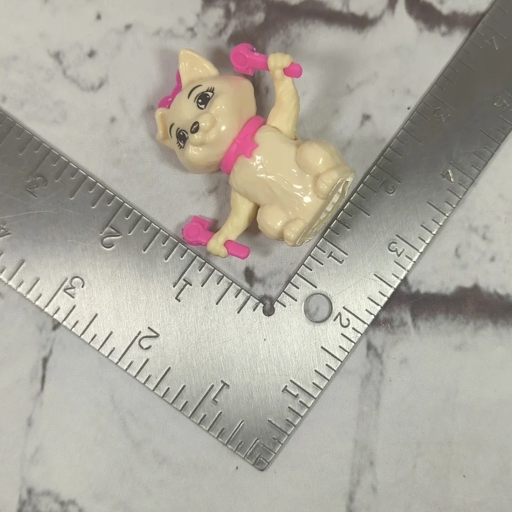 Barbie Pets Cats Lot of 2 Gymnastic Cat Missing Ribbons